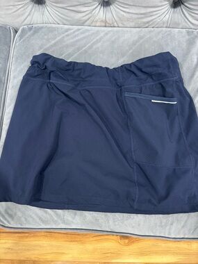 Athleta Navy Athletic Shorts with Back Zip Pocket